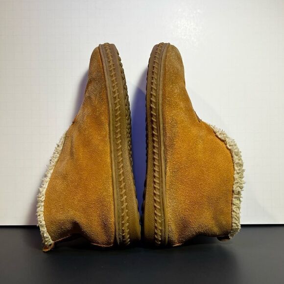 Womens FOOT WARMERS by Laguna Tan Fur Lined Slip On Shoes / Size 7 - Picture 7 of 9